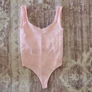 Free People Pink Ribbed Top